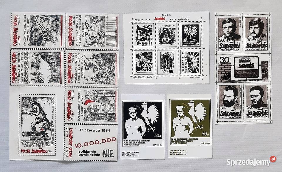 Zestaw Znaczków Podziemna Solidarność Gliwice