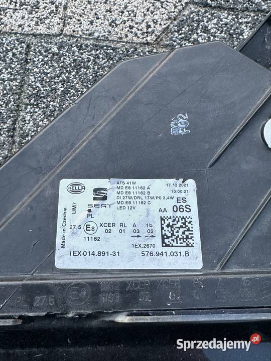 LAMPA LEWA PRZÓD SEAT ATECA LIFT FULL LED Lampy przednie wielkopolskie Leszno