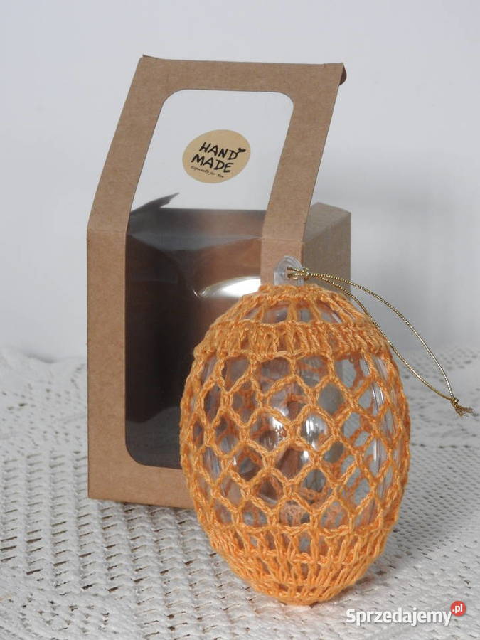 Jajko dziergane na szydełku 10 Rękodzieło śląskie sprzedam