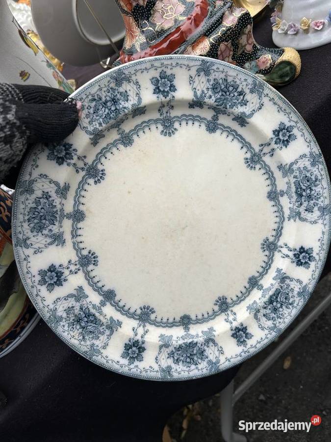 Stary sygnowany talerz XIXwieczny Ruda Śląska