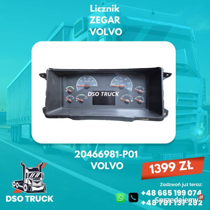 Licznik ZEGAR VOLVO VDO FH FM 20466981P01 Zawichost