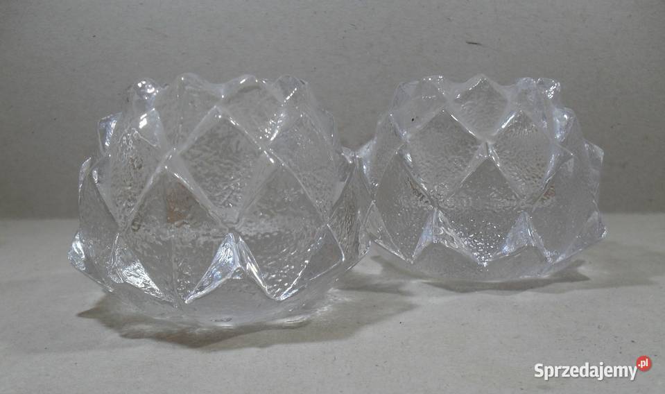 Orrefors Świeczniki Krystałowe Kotte Szyszka 2 mazowieckie Warszawa