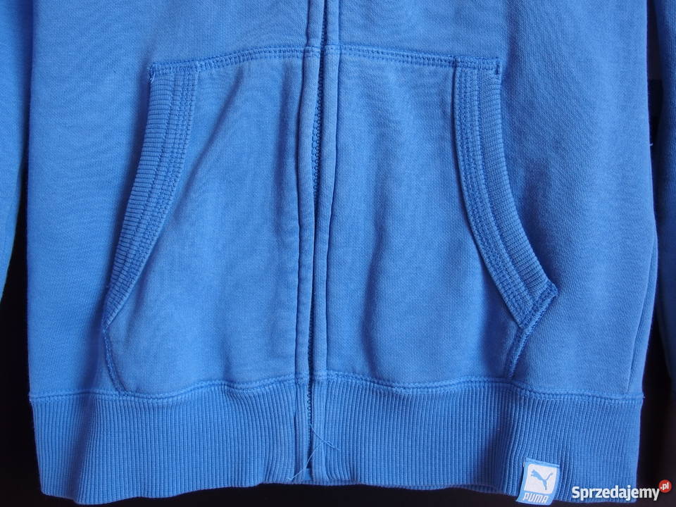 Niebieska bluza Puma Xs 34 S 36 kangurka kaptur