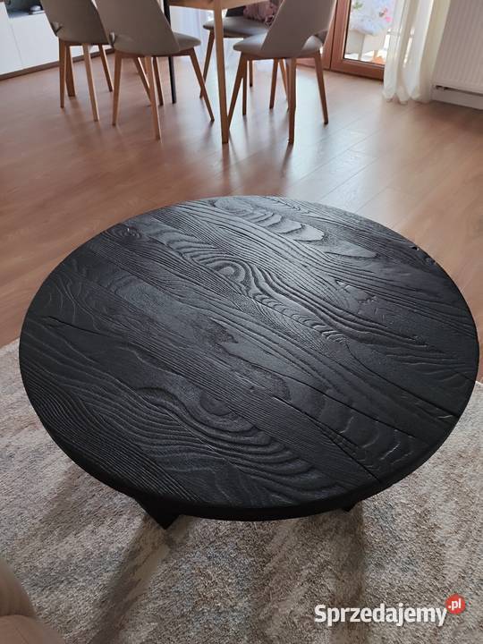 Stolik kawowy dębowy okrągły Stoliki kawowe i ławy