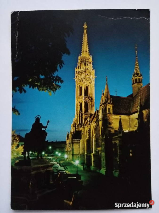 Pocztówka z Węgier z lat 80tych znaczek Dąbrowa Górnicza