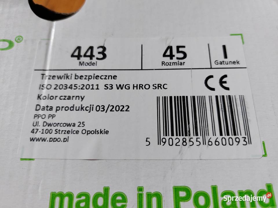 Trzewiki bezpieczneochronne model 443 45 dolnośląskie sprzedam