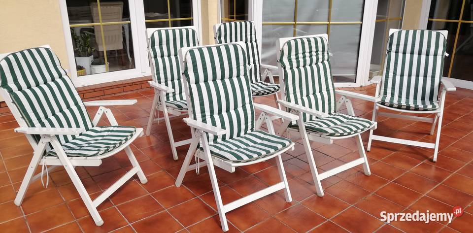 Leżak drewniany regulowane oparcie leżaki Meble ogrodowe Garwolin