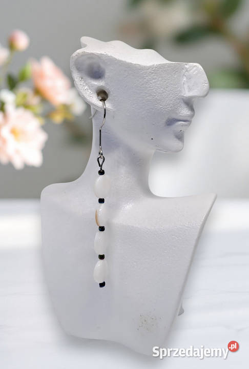 Komplet bransoletka i kolczyki z masy perłowej mazowieckie Warszawa