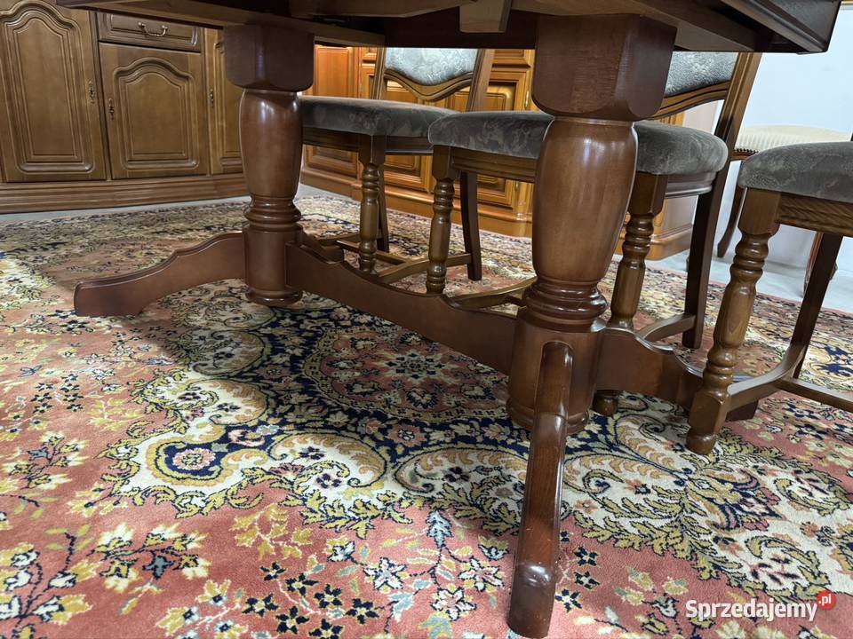 Drewniany stół rozkładany z dwoma wkładkami i 85cm Ełk