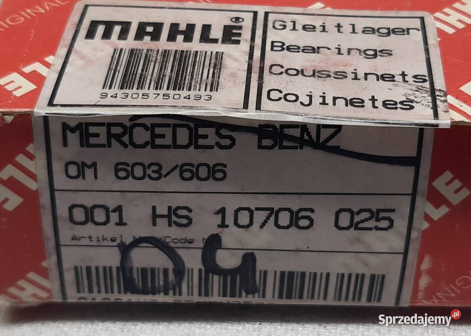 PANEWKI WAŁU MERCEDES 2635 8201 001 HS 10706 025 Mielęcin