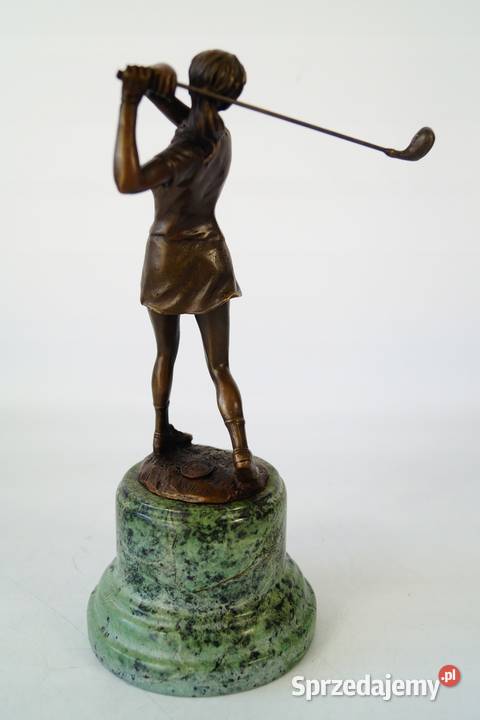 Figura z brązu rzeźba GOLFISTA gra w golfa Gizałki