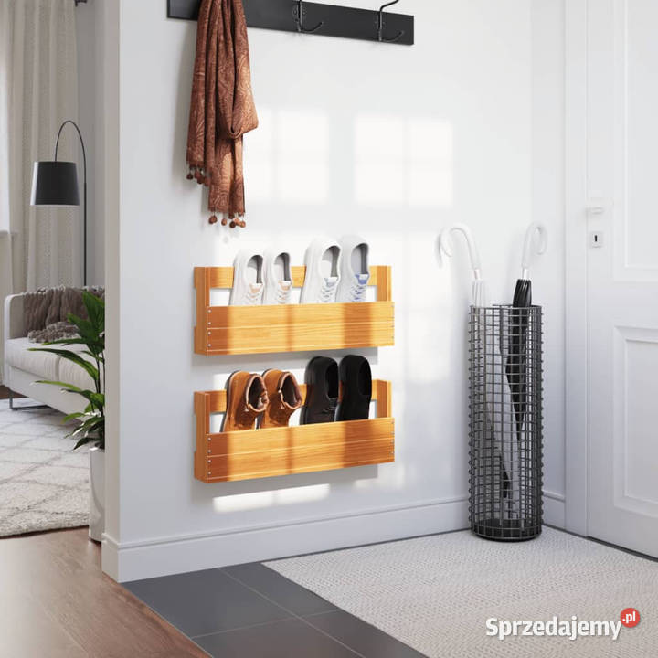 Ścienne półki na buty 2 woskowy brąz 59x85x235 Warszawa