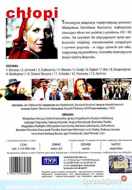 CHŁOPI wg WŁADYSŁAWA REYMONTA 5 DVD Filmy