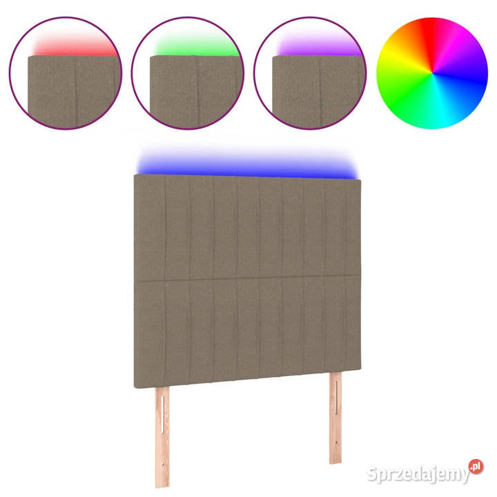 Zagłówek do łóżka z LED taupe 90x5x118128 Warszawa sprzedam
