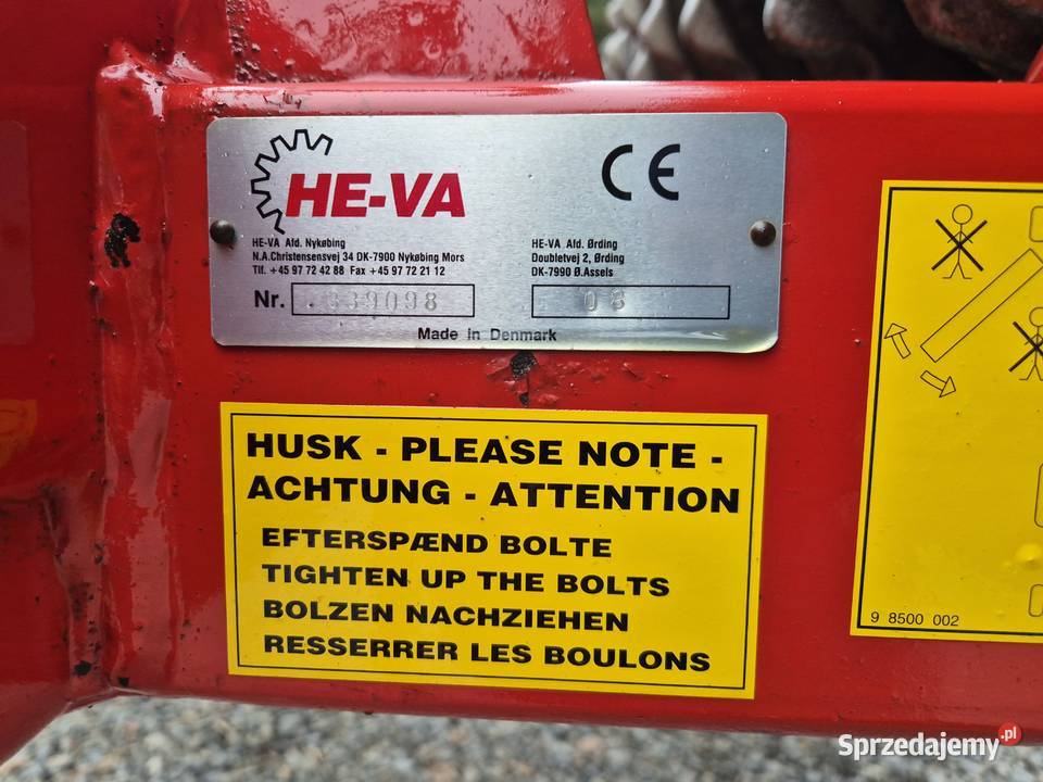 Wał posiewny Heva szer 63m nieuszkodzony Rolnictwo