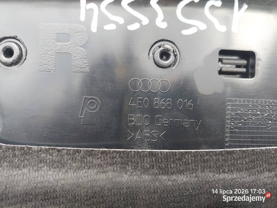 AUDI A8 D3 42 TDI 0510 TAPICERKA DRZWI PRAWA świętokrzyskie Włoszczowa