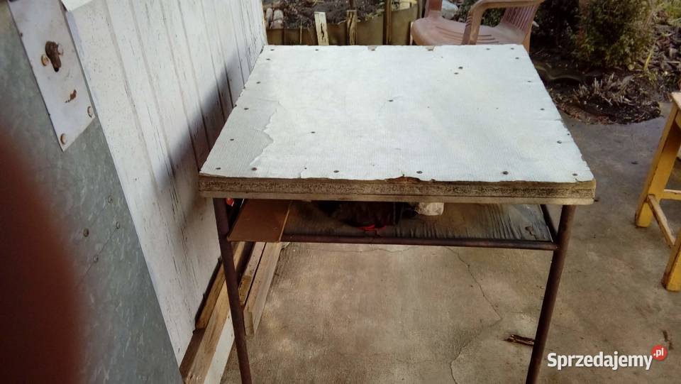 Stół metalowy z rurek z półką do renowacji mazowieckie Warszawa