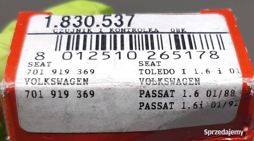 CZUJNIK TEMPERTURY WODY SEAT TOLEDO I PASSAT B3 Mielęcin