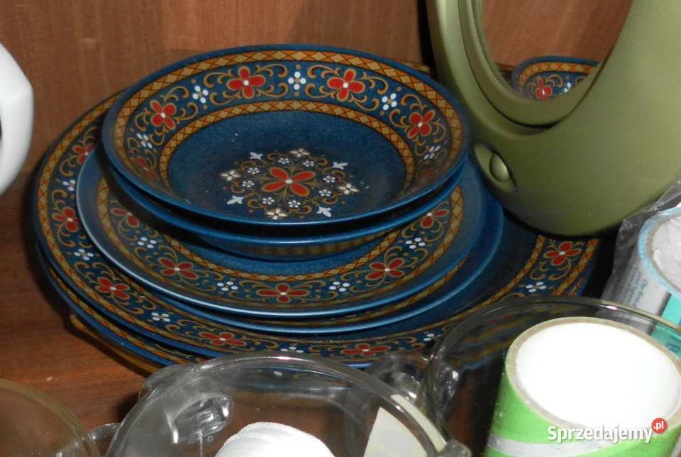 Dekoracyjne Talerze Ceramiczne Komplet Ciemny Kraków