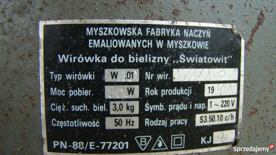 OKAZja PRLu Wirówka Światowit wolnostojące Pralki i suszarki Myszków