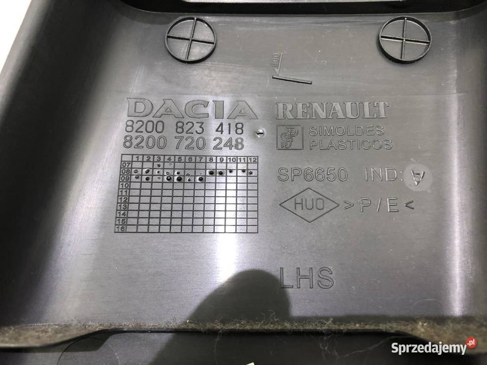 OSŁONA SŁUPKA B LEWA DACIA SANDERO I 8200823418 osobowe wielkopolskie