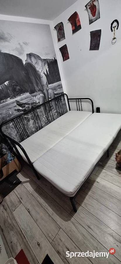 Łóżko rozkładane FYRESDAL z materacami 80x200 łódzkie Łódź