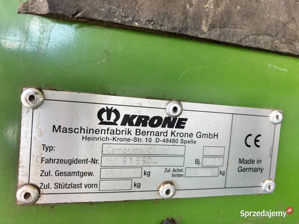 Prasoowijarka KRONE Comprima CF 155 XC Owijarki do bel Włosty