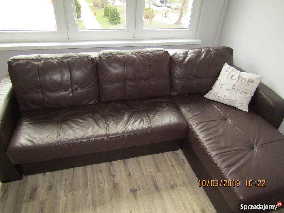 Narożnik skórzany rogówka kanapa sofa skóra z Dom i Ogród kujawsko-pomorskie Grudziądz sprzedam