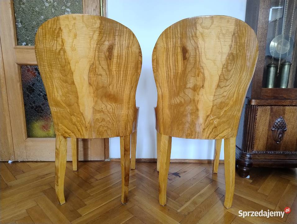 Komplet starych krzeseł 6 sztuk Art Deco Antyki, Sztuka, Kolekcje Gdynia sprzedam