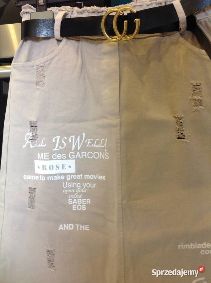 Beżowa Spódnica Jeans Damska SM NOWA