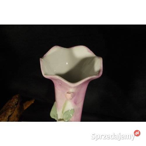 Porcelanowy wazonik vintage różowy z sprzedam