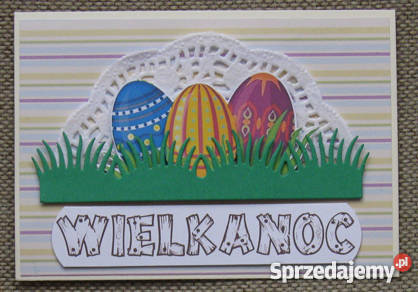 Pisanki na serwetce Kartka ręcznie robiona kujawsko-pomorskie Zbójno sprzedam