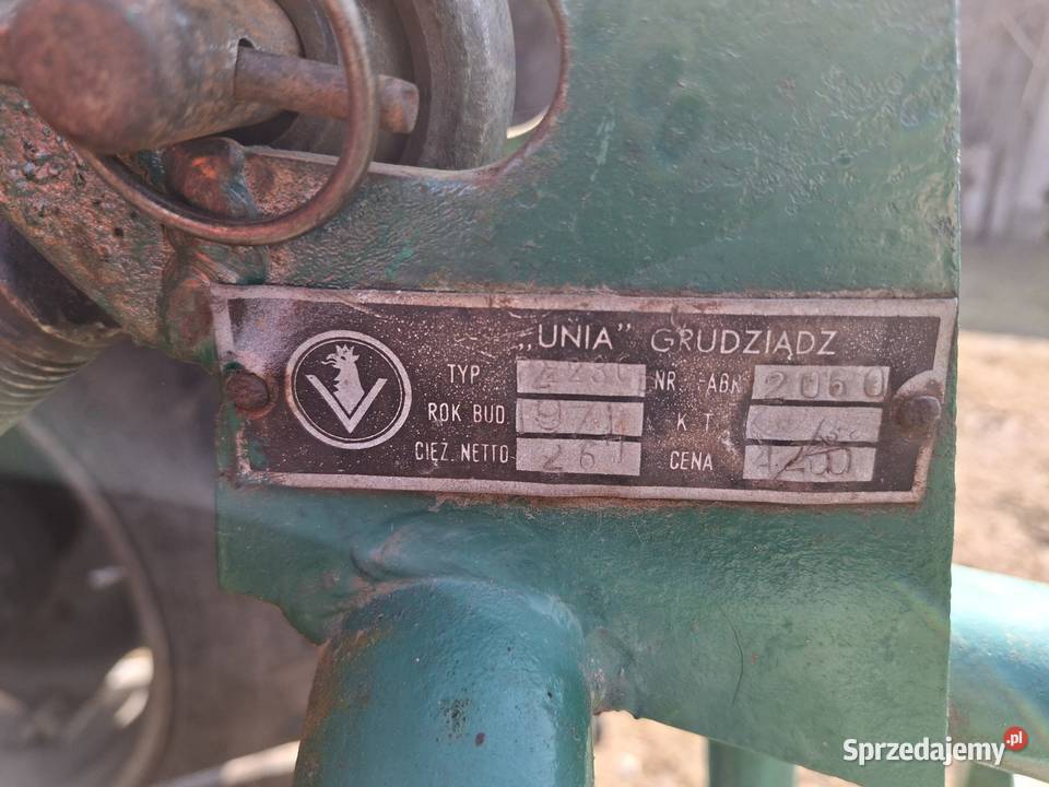 Pług 2 dwuskibowy Unia Grudziądz pługi dwu podlaskie Sokółka