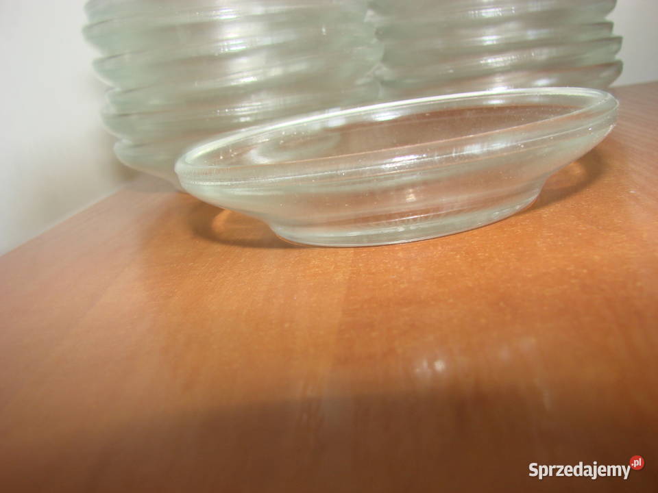 szklany spodek pod szklankę PRL Pruszcz Gdański