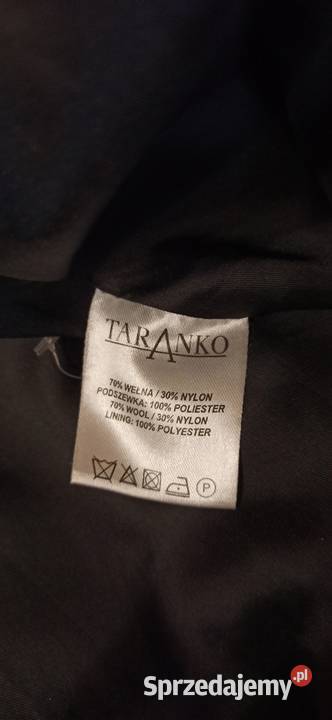 Czarny damski płaszcz TARANKO rozmiar 40 Odzież damska Brzechów