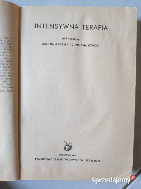 Intensywna terapia Witold Jurczyk Zdzisław Kielce