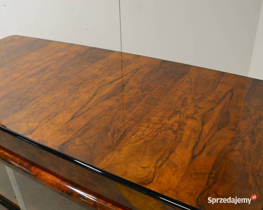 Biurko art deco dwustronne Polska lata 30te Bronisze