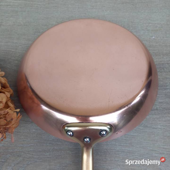 Miedziana patelnia średnica 22 sygnowana Warszawa sprzedam