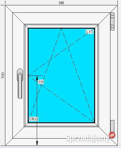 OKNO PCV 56x70 OKNA BIAŁE PVC RU RĘKI LUPOL Łask