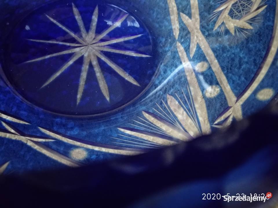 kryształowa misa kolorowy kryształ Porcelana i szkło Poznań