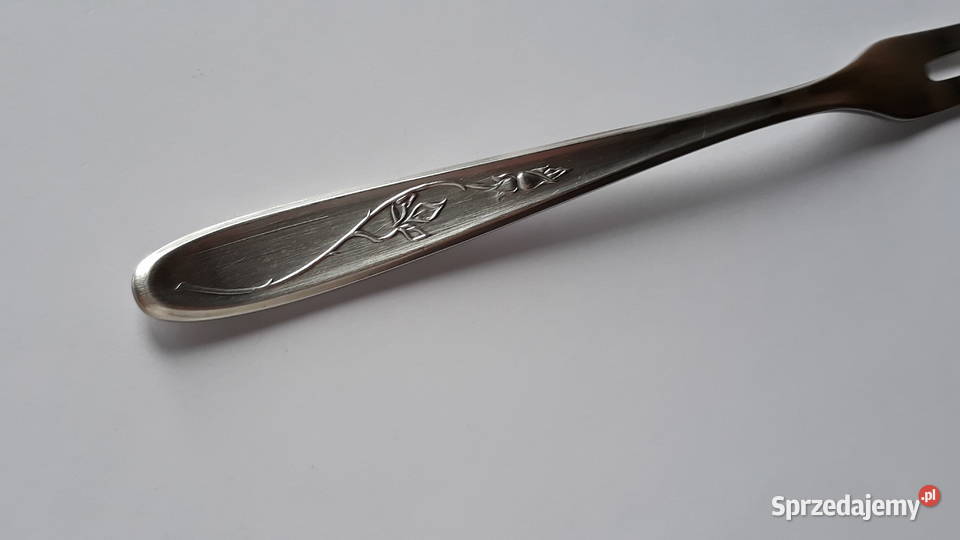 Posrebrzany widelec serwingowy do wędlin mięs 2 Dąbrowa Górnicza