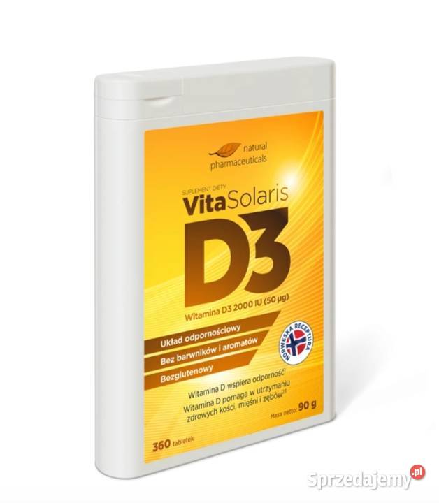 Witamina D3 2000 360 tabletek Vita Solaris mazowieckie Warszawa