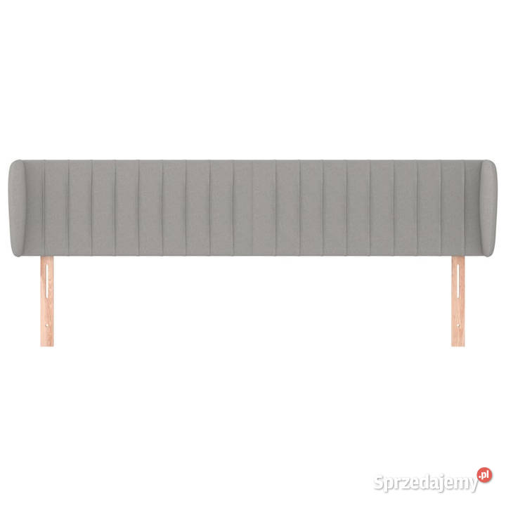 Zagłówek uszak jasnoszary 183x23x7888 tkanina mazowieckie