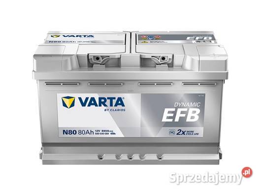 Akumulator 80Ah VARTA N80 Blue Dynamic 800A EFB osobowe Płock