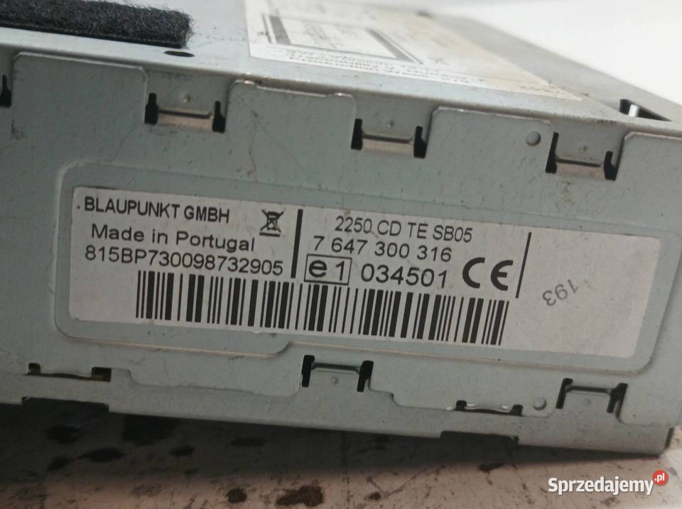 RADIO 7647300316 Citroen Nemo I 2007 Sprzęt audio fabryczny