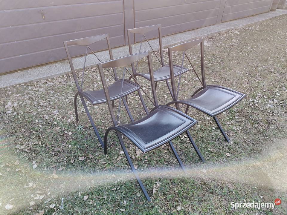 Komplet krzeseł Cattelan Italia składane skóra łódzkie Aleksandrów Łódzki