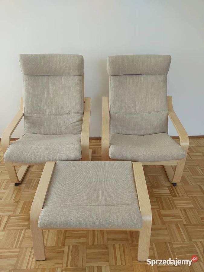 Fotele IKEA z podnóżkiem Warszawa sprzedam