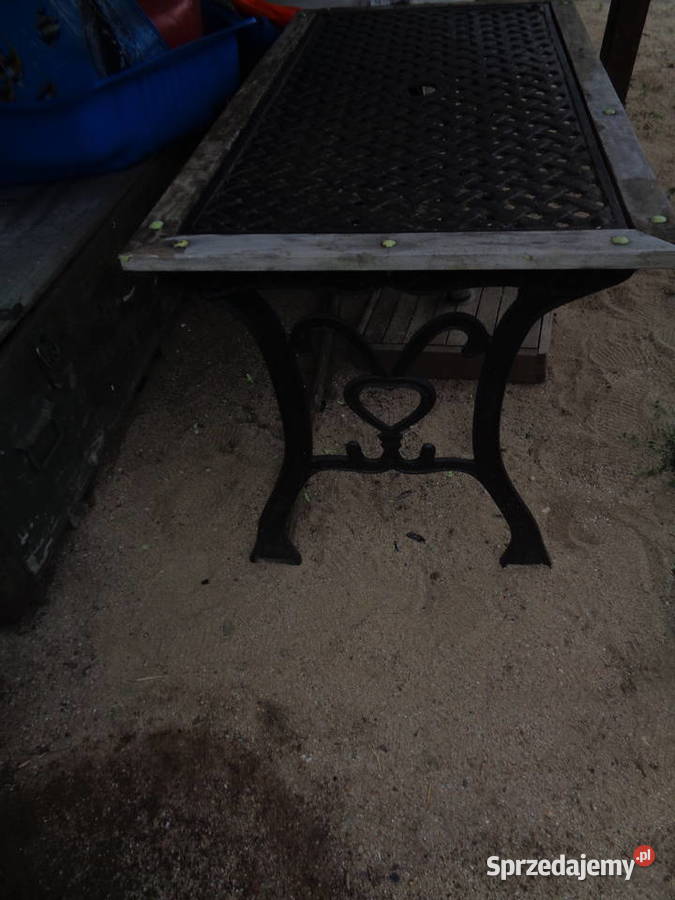 Stół i ławka żeliwodrewno Stoły i stoliki ogrodowe Lubin sprzedam