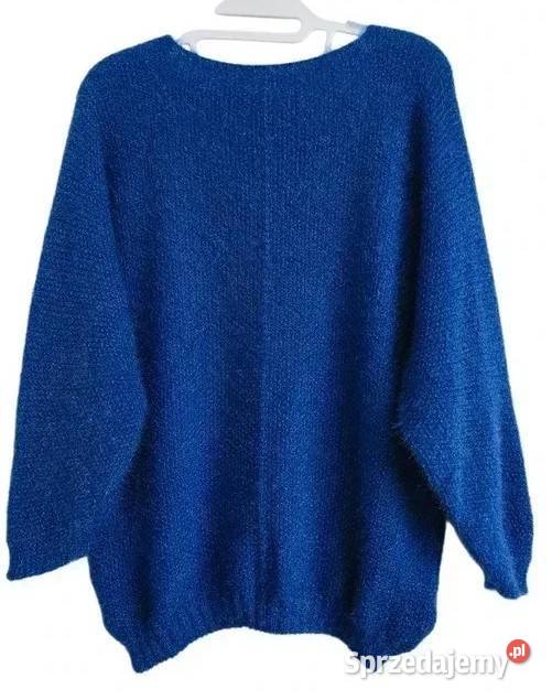 Sweter w kolorze chabrowym z super składem Wejherowo sprzedam