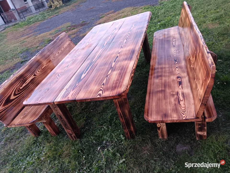 Zestaw ogrodowy z drewna modrzewiowego mazowieckie Ciechanów sprzedam